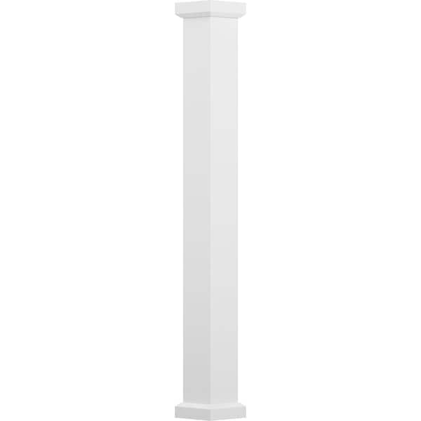 Ekena Millwork 9" x 12' Endura-Aluminum Empire Style Column, Square Shaft (For Post Wrap Installation) Non-Tapered EA0912INPSPEMEM - main